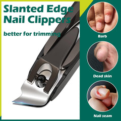 GLAMFIELDS coupe-ongles avec etui cuir, rangement pratique et elegant.