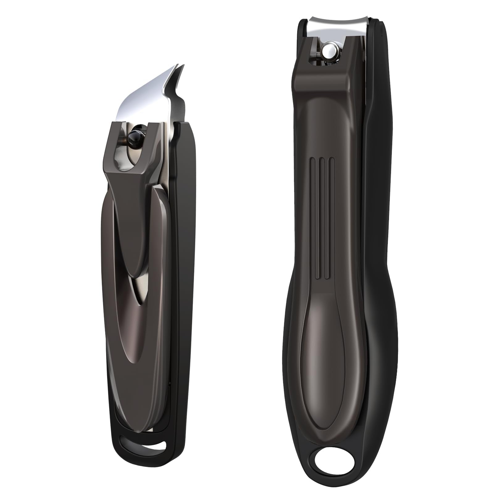 GLAMFIELDS coupe-ongles avec recuperateur, coupe propre et sans eclaboussures.