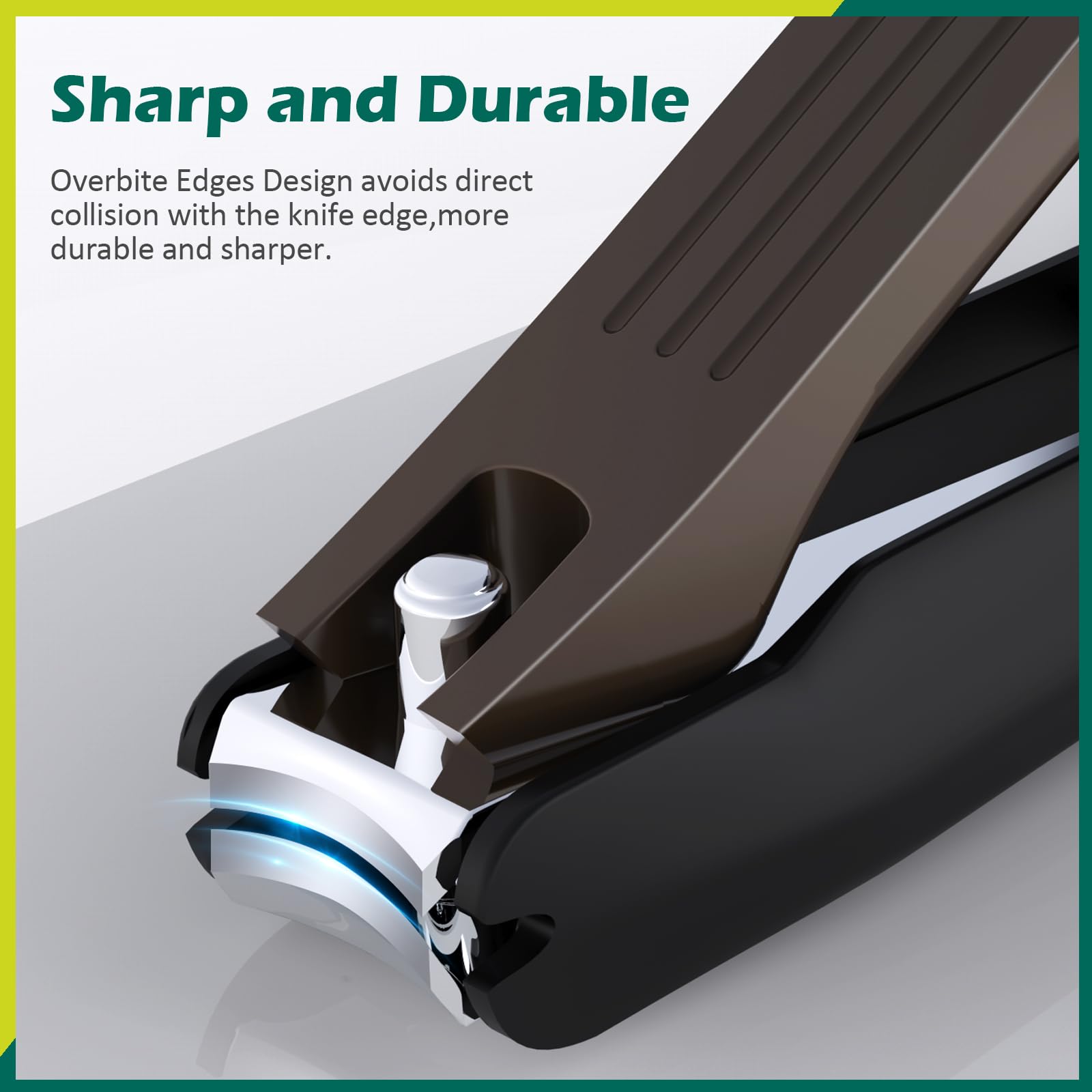 GLAMFIELDS coupe-ongles inox tempere, durable et facile a nettoyer.