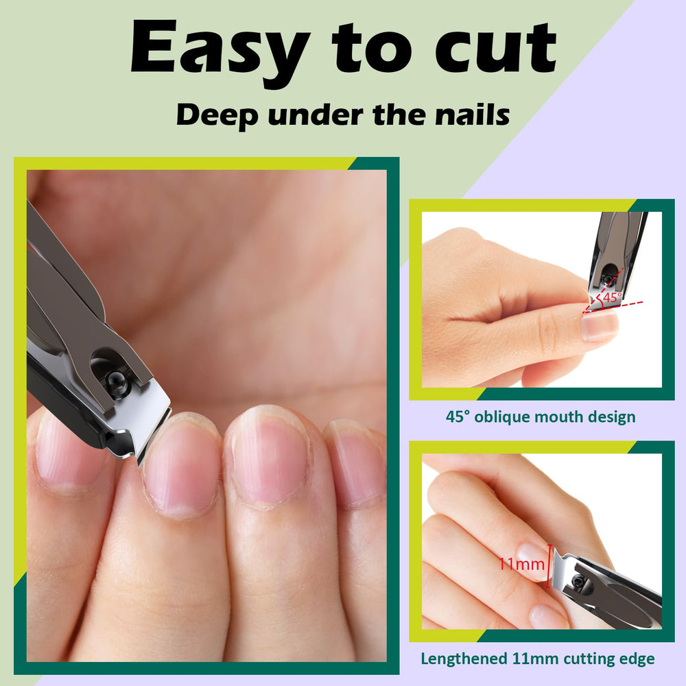 GLAMFIELDS coupe-ongles lame curvee, precision lors de la coupe.