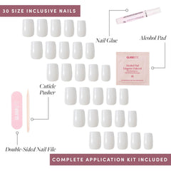 Glamnetic storage box, file, cuticle stick, and pad aid easy reuse.