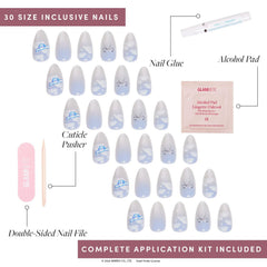 Glamnetic cloud-hopping Cinnamoroll nails for playful daily wear.