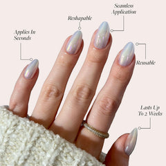 Colle d’ongles Glamnetic pour une pose fiable et durable.