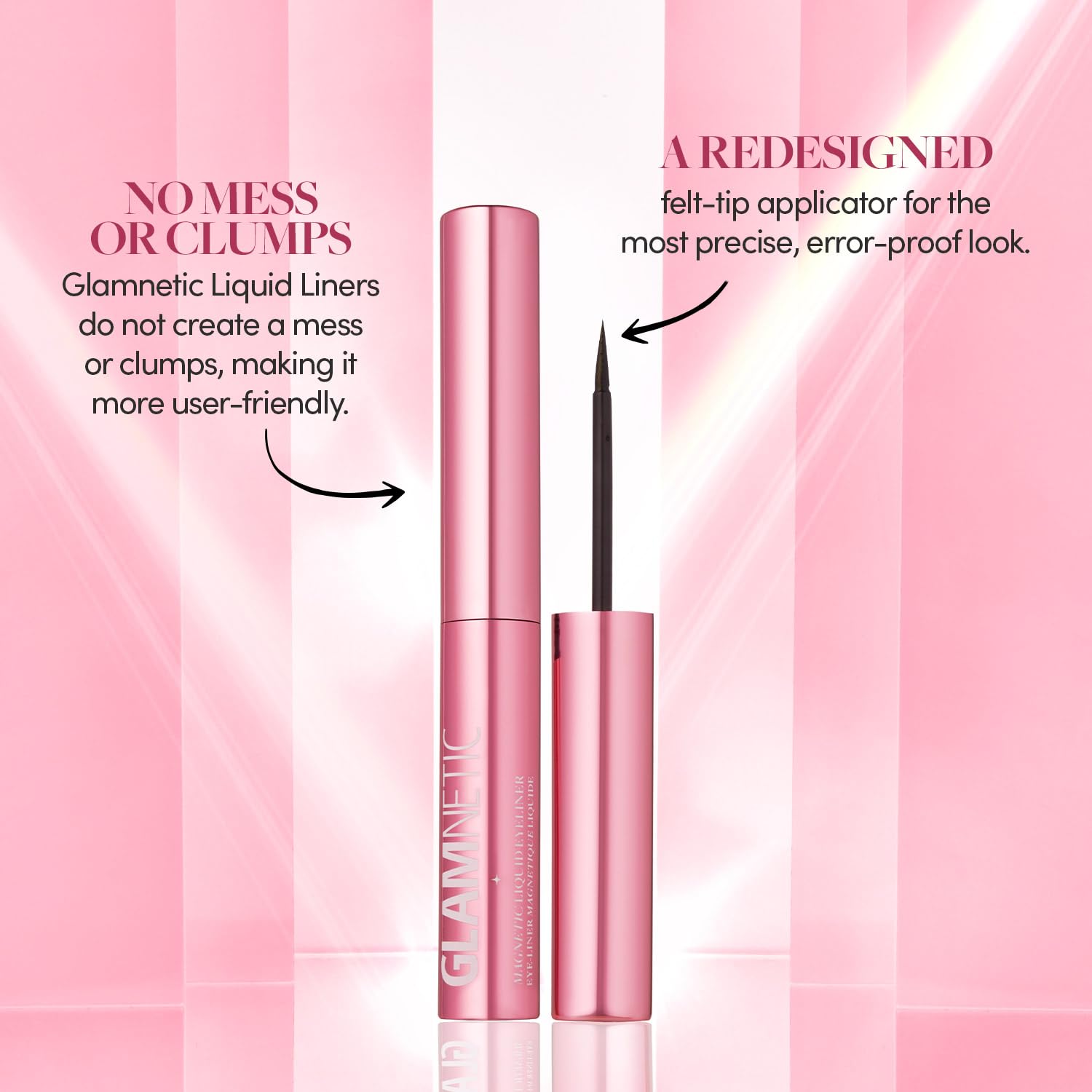 Glamnetic Eyeliner liquide noir tenue longue pour usage quotidien