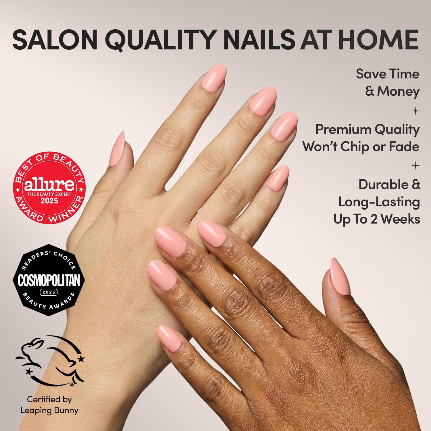 Kit Glamnetic avec 30 ongles et 15 tailles pour un ajustement personnalisé.