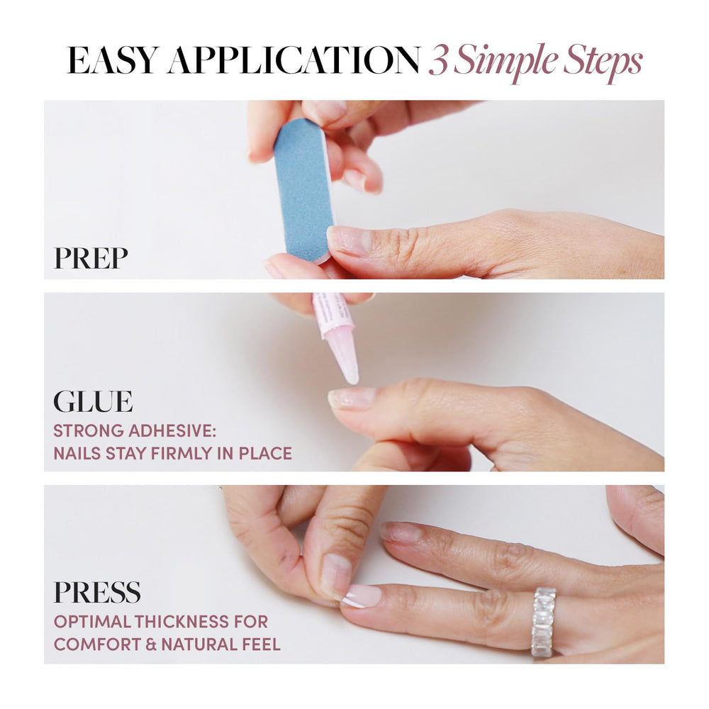 Lime ongles double-face Glamnetic pour une finition soignée.