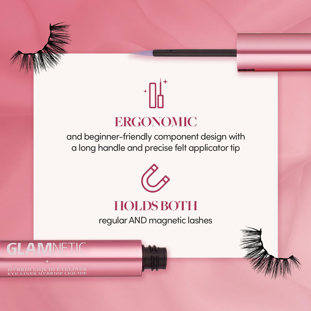 Glamnetic Liner Hybride – trait œil-de-chat net et élégant.