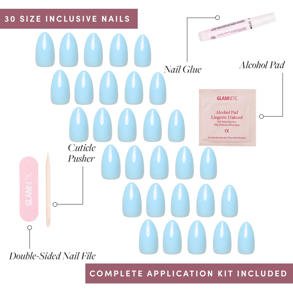 Glamnetic nail glue and file set for secure application