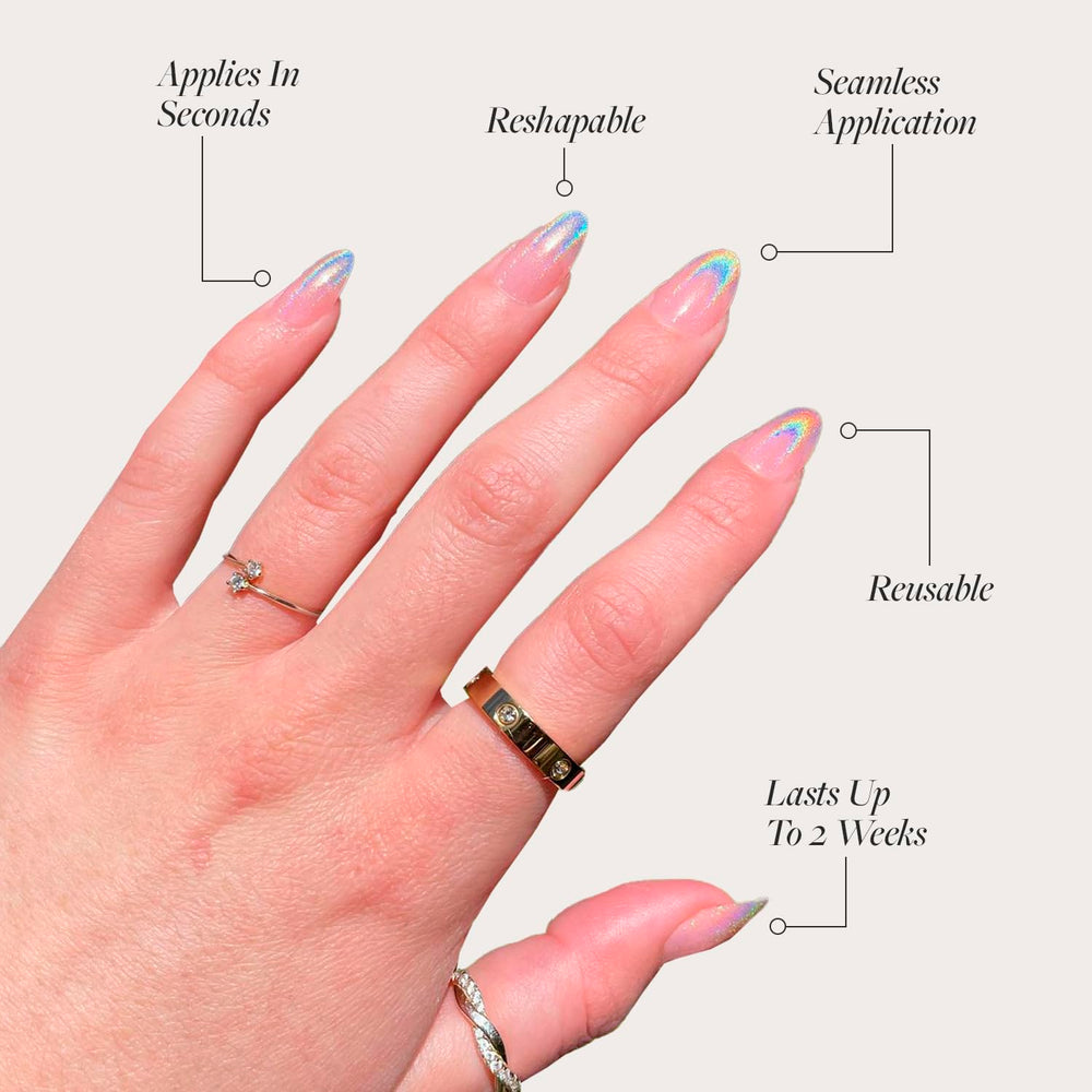 Glamnetic Winter Storm: kit complet de 30 ongles, 15 tailles, ajustement personnalisé et accessoires inclus.