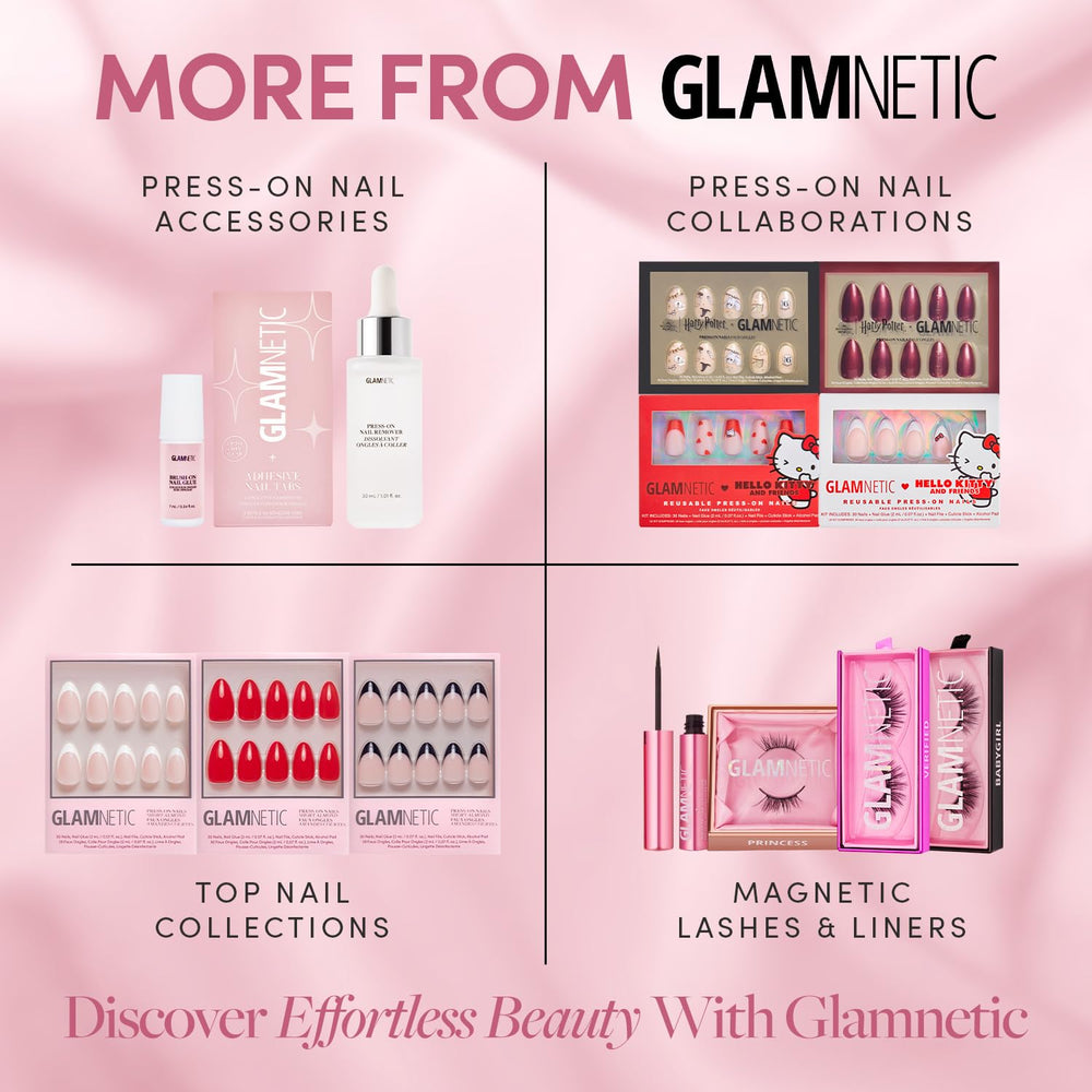 Rangement et accessoire pratique pour ongles Glamnetic rose ballet.