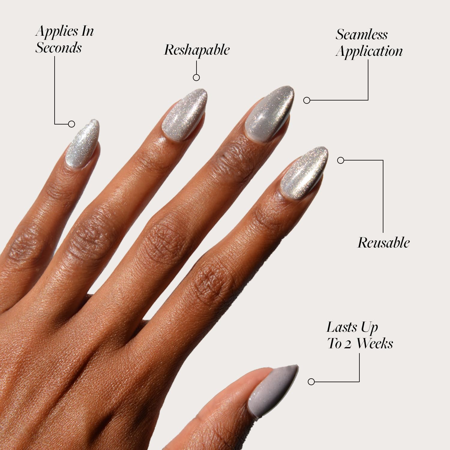 Glamnetic Oslo – colle de qualité pour une tenue fiable et facile.