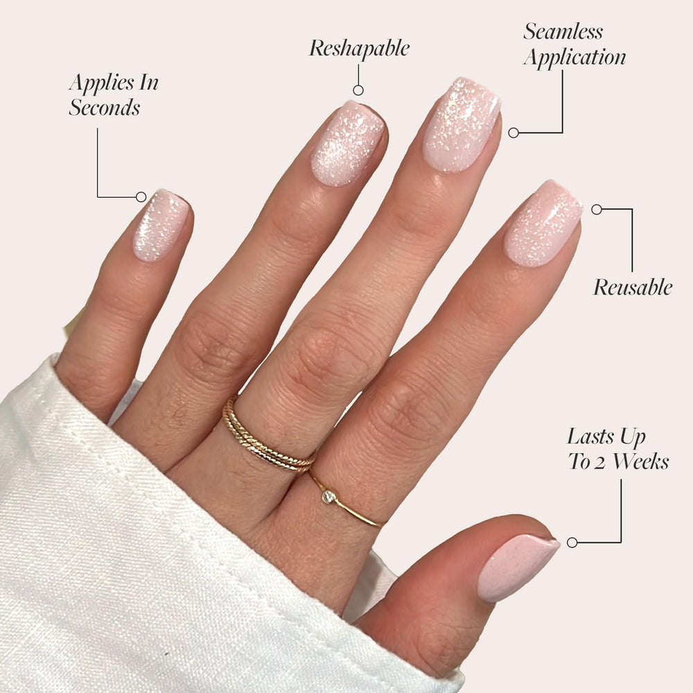 Glamnetic Pinky Promise – ensemble de 30 ongles, ajustement personnalisé.