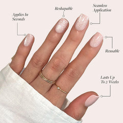 Glamnetic Pinky Promise – ensemble de 30 ongles, ajustement personnalisé.