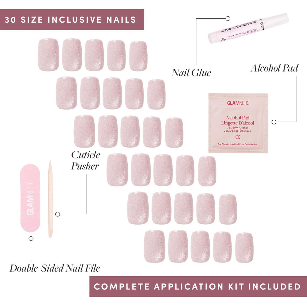 Glamnetic Pinky Promise – étui rangement inclus, stockage pratique.