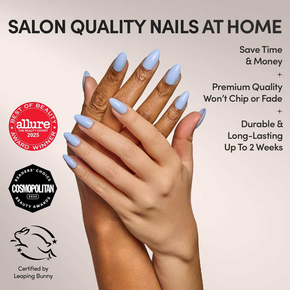 Glamnetic short almond nails for everyday chic convenience