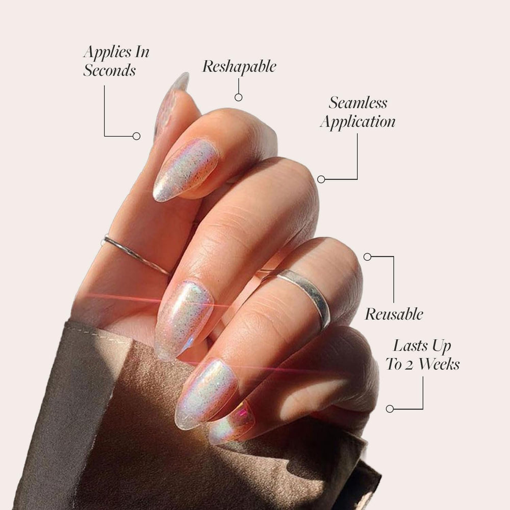 Glamnetic Stardust 15-size box highlights personalized fit and color consistency.