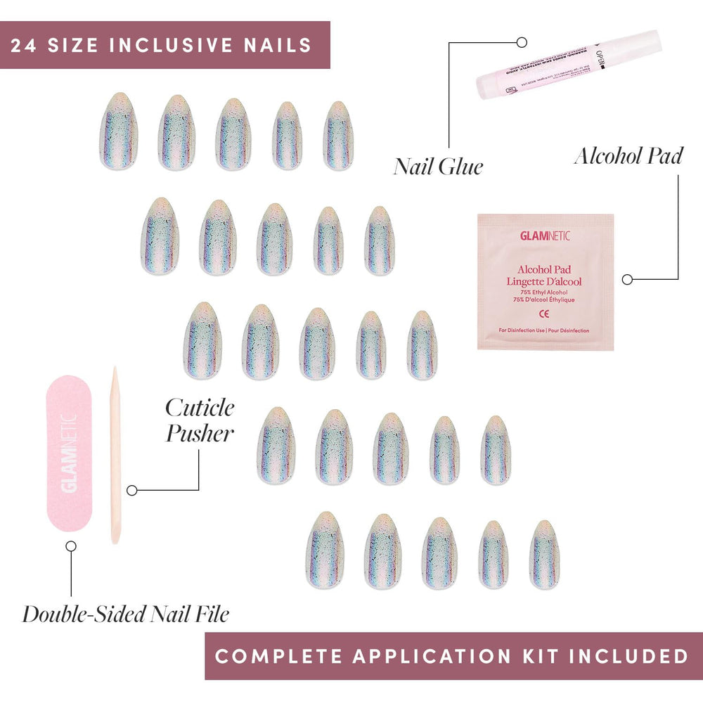 Glamnetic Stardust kit includes glue and file for easy at-home application.