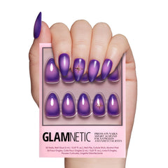 Glamnetic Tarot: Ongles press-on ombrés violets pour un look chic et rapide.