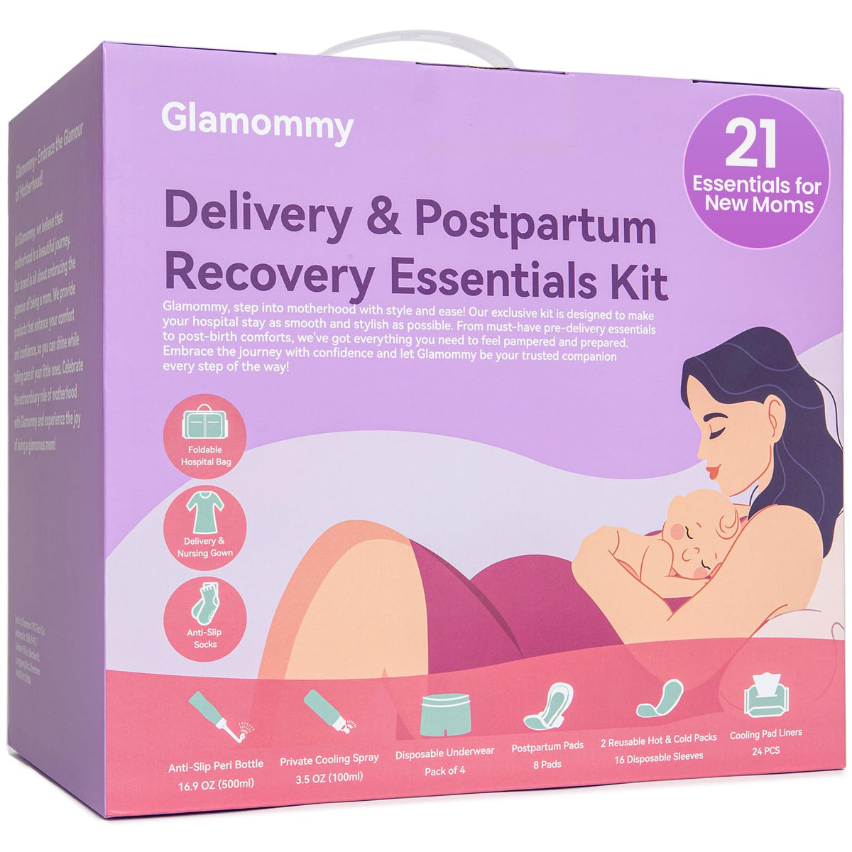 Robe d’allaitement Glamommy, confort durable pour les premiers jours post-partum