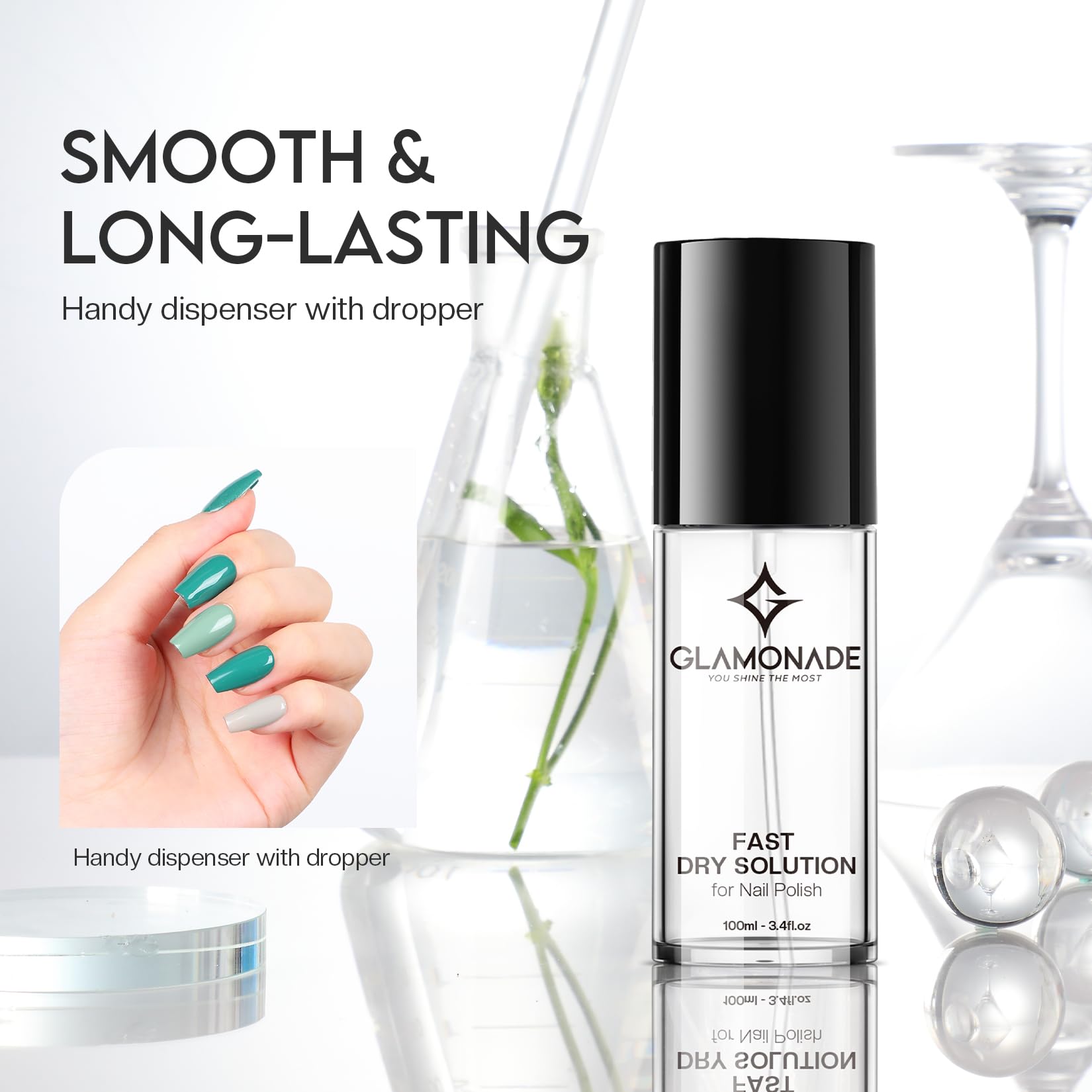 Glamonade application-rapide-vernis : utilisation simple pour des sessions rapides.