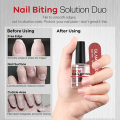 Glamonade: application du vernis amer sur l ongle pour une protection discrète.
