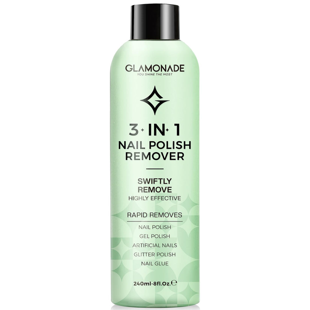 Glamonade: bouteille-dissolvant retire vernis gel rapidement.