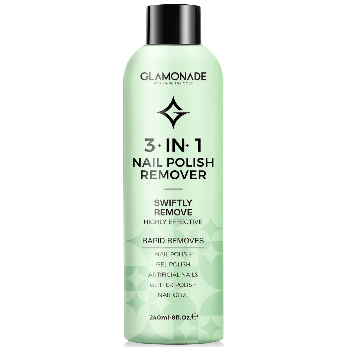 Glamonade: bouteille-dissolvant retire vernis gel rapidement.