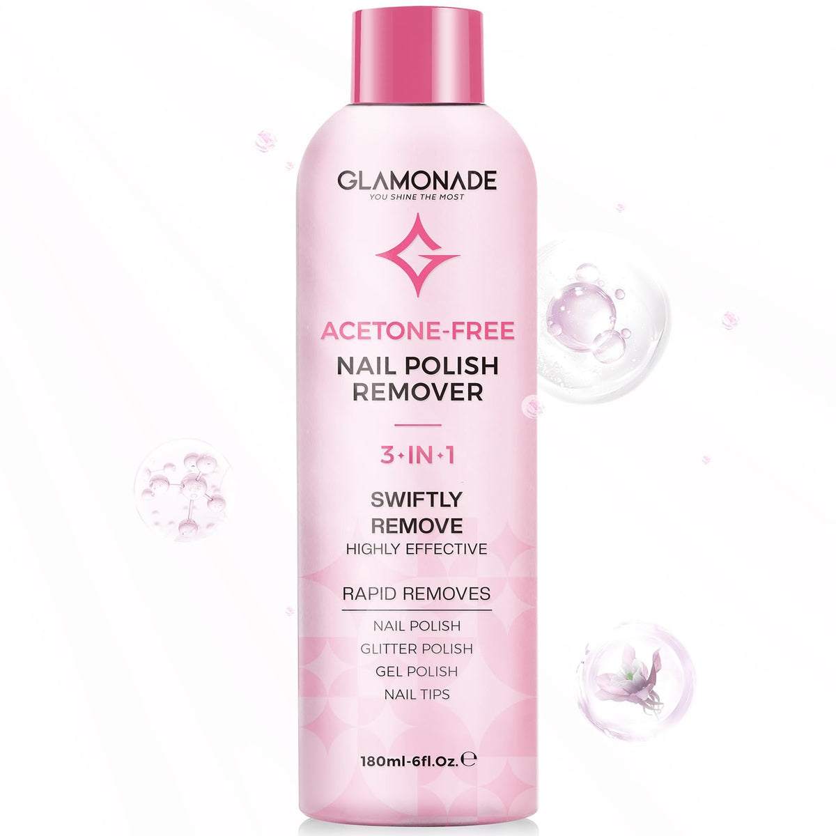 Glamonade Dissolvant Gel Rose — bouteille prête pour retrait rapide à domicile