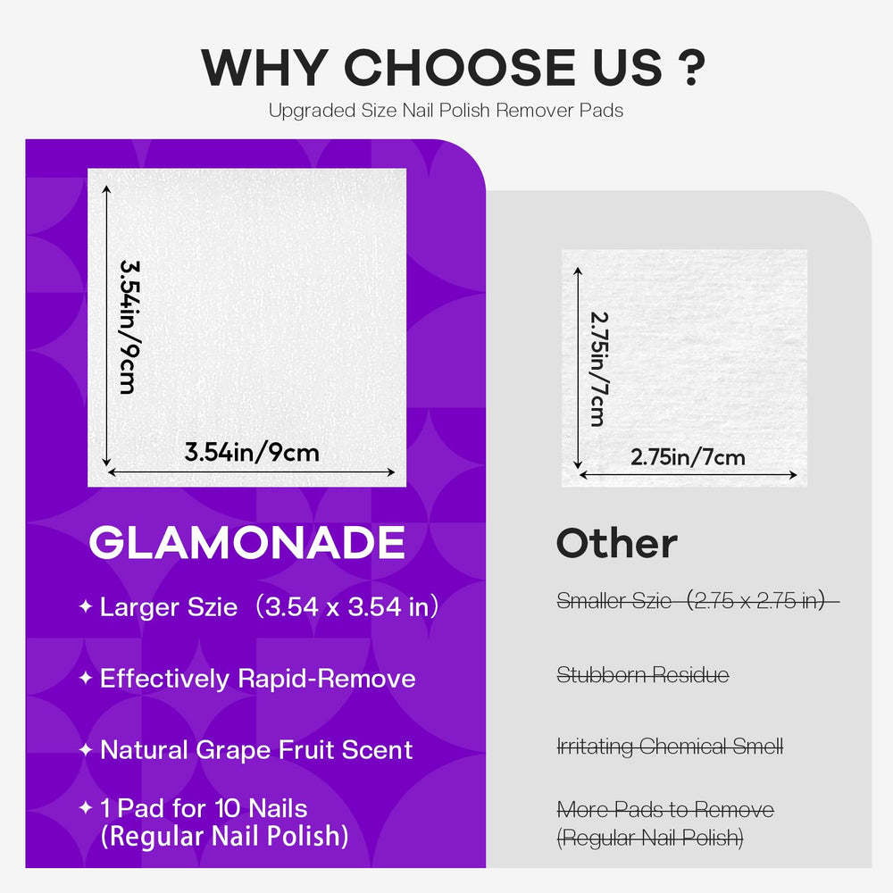 Glamonade dissolvant efficace pour vernis tenace, élimination rapide.