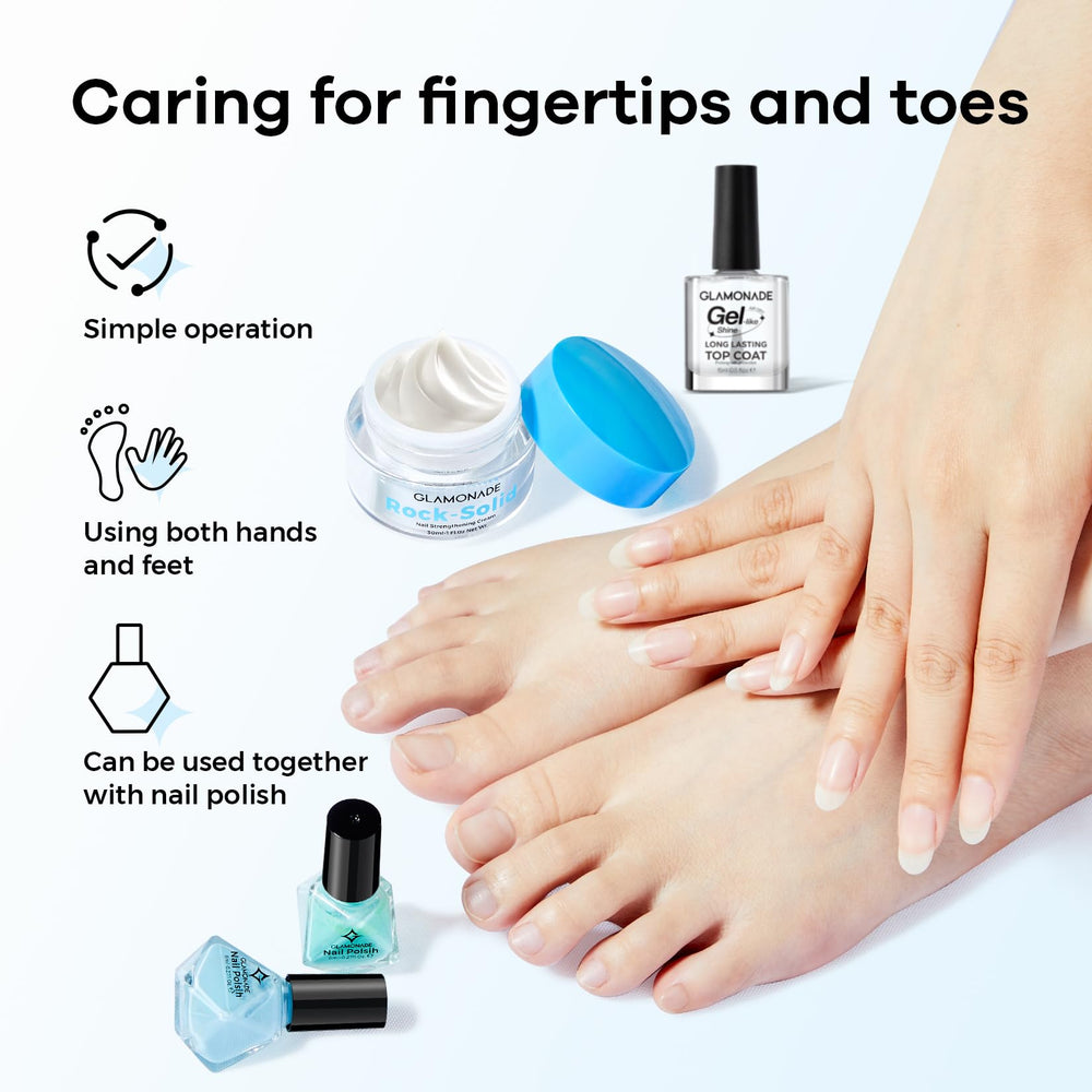 Glamonade formule-botanique: ingrédients naturels pour soin ciblé des ongles.
