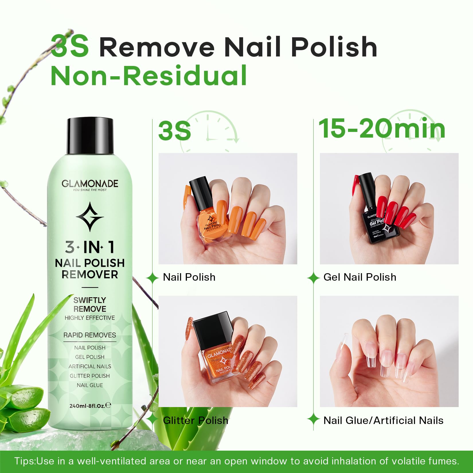 Glamonade: huile-pepins-raisin-nail-care nourrit les ongles pendant le retrait.