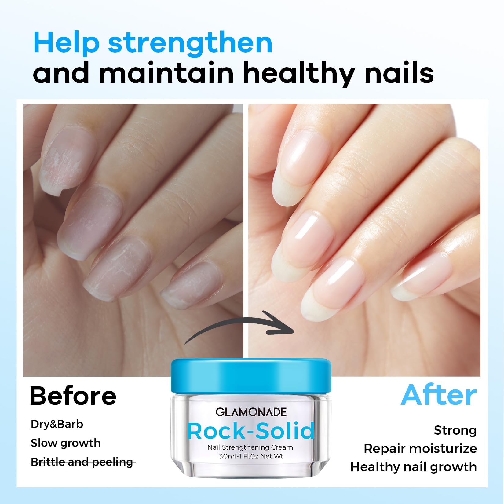 Glamonade réparation-dommages: routine quotidienne pour réparer les ongles endommagés.