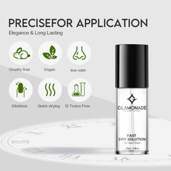 Glamonade sechage-a-l-air-vernis : sèche rapidement à l air pour une finition nette.
