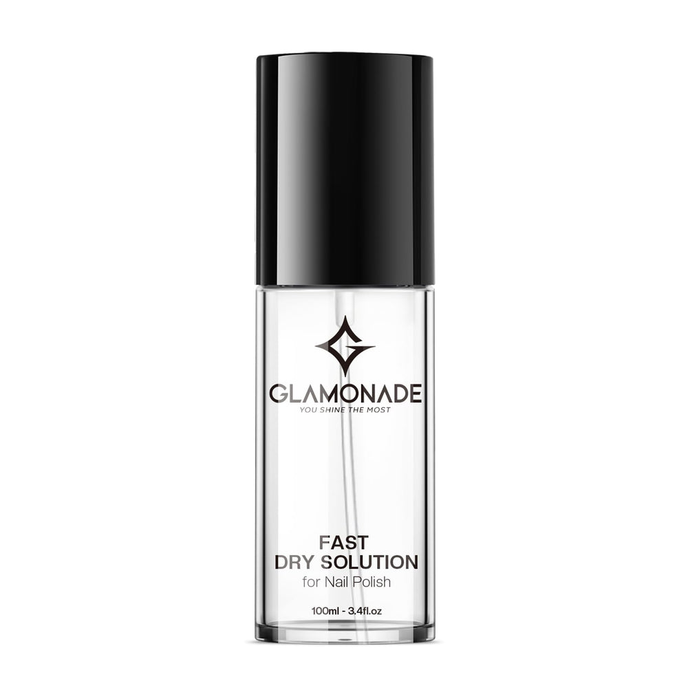 Glamonade sechage rapide-vernis : réduction du temps de séchage et évite les bavures.