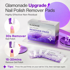 Glamonade tampons acétone rapide: dissolution efficace du gel sur les ongles