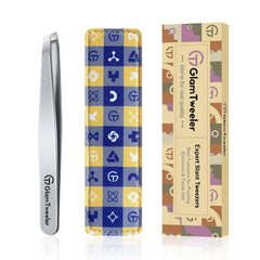 GlamTweeler Expert – pointe angulee pour épilation précise des poils fins.