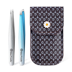 GlamTweeler pinces inclinées pour sourcils, précision sûre pour une mise en forme nette.