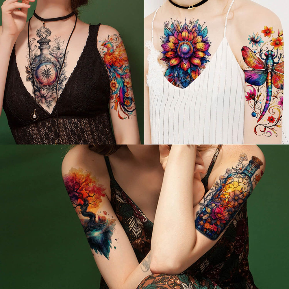 Tatouage temporaire Glaryyears: papillons bohème pour une touche estivale.