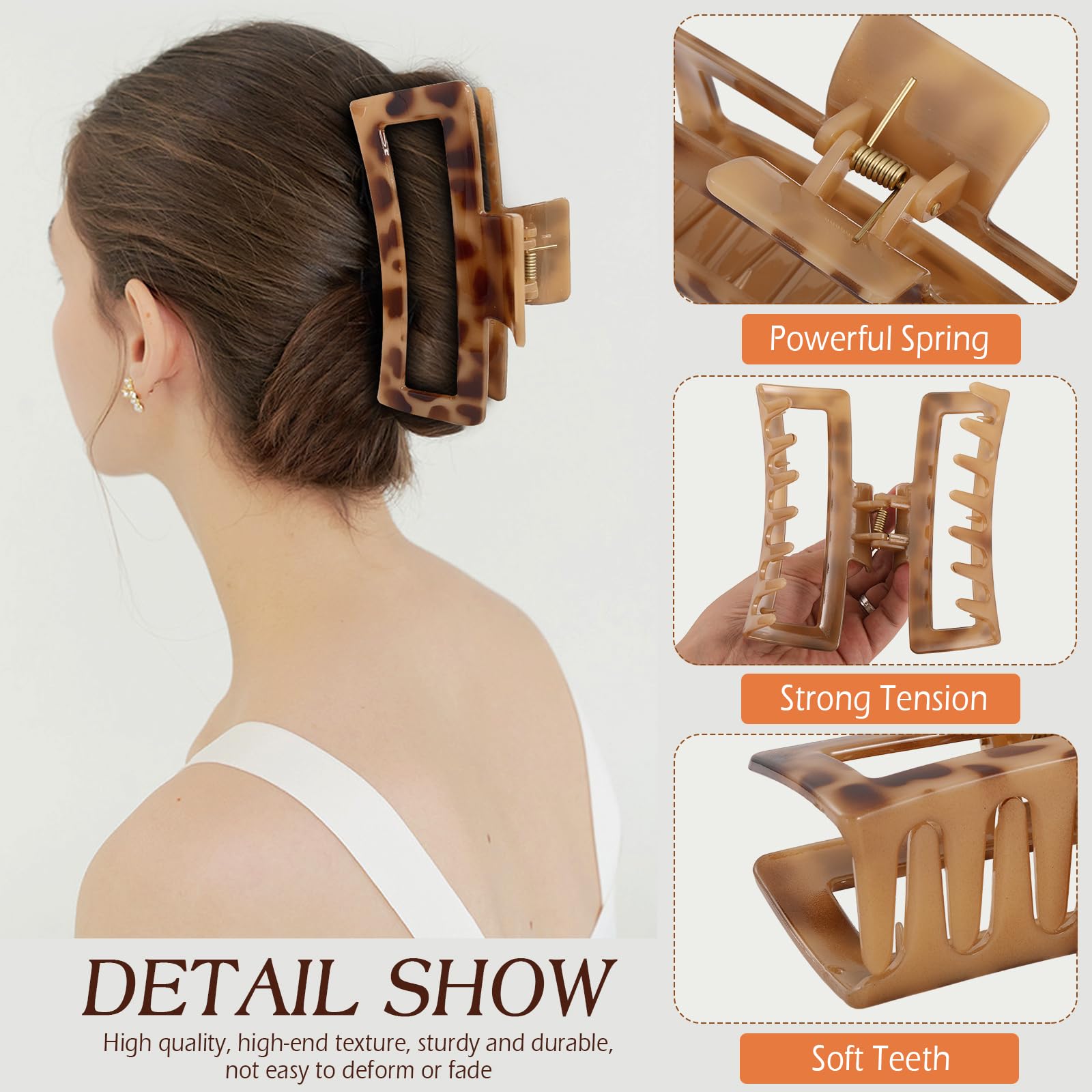 Clip Glaudmeiss pour cheveux bouclés et longs, pratique.