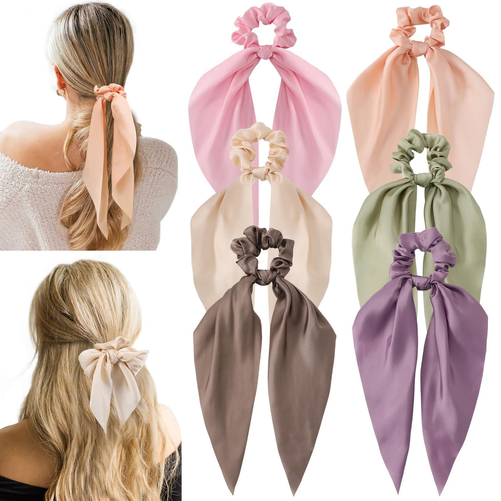 Élastique satin Glaudmeiss avec noeud, confort doux et tenue polyvalente.