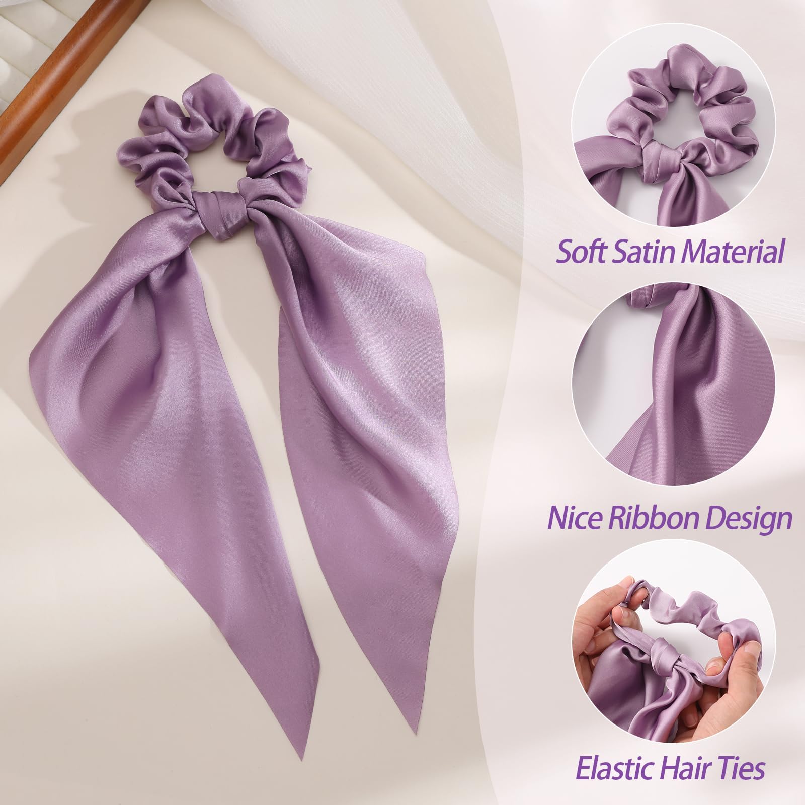 Ensemble élastiques satin Glaudmeiss, rubans détachables pour varier les looks.