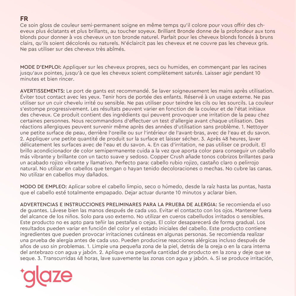 Glaze Supergloss – application sur cheveux, gloss hydratant prêt à l’emploi