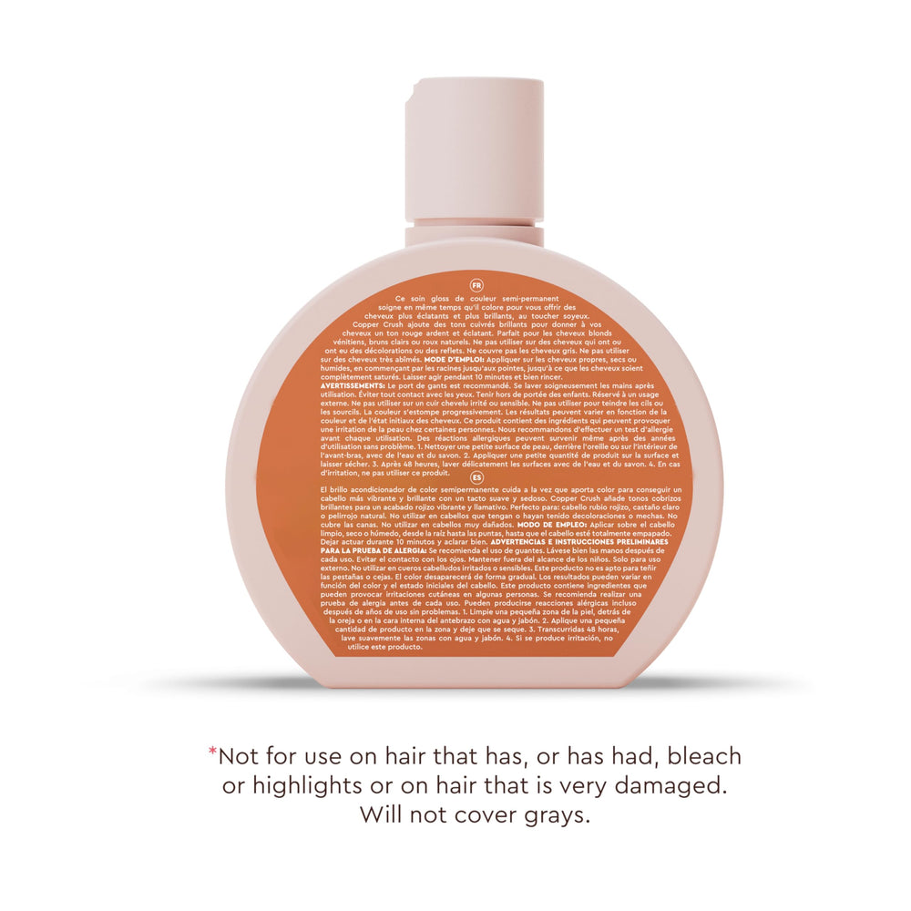 Glaze Supergloss – couleur cuivre brillante sur cheveux naturels.