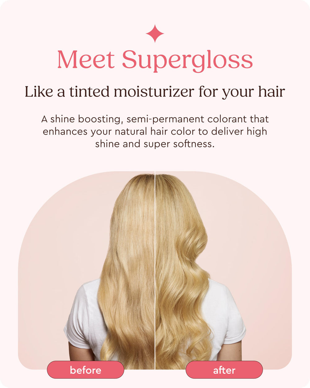 Glaze Supergloss – étiquette du produit indiquant vegan et sans silicone