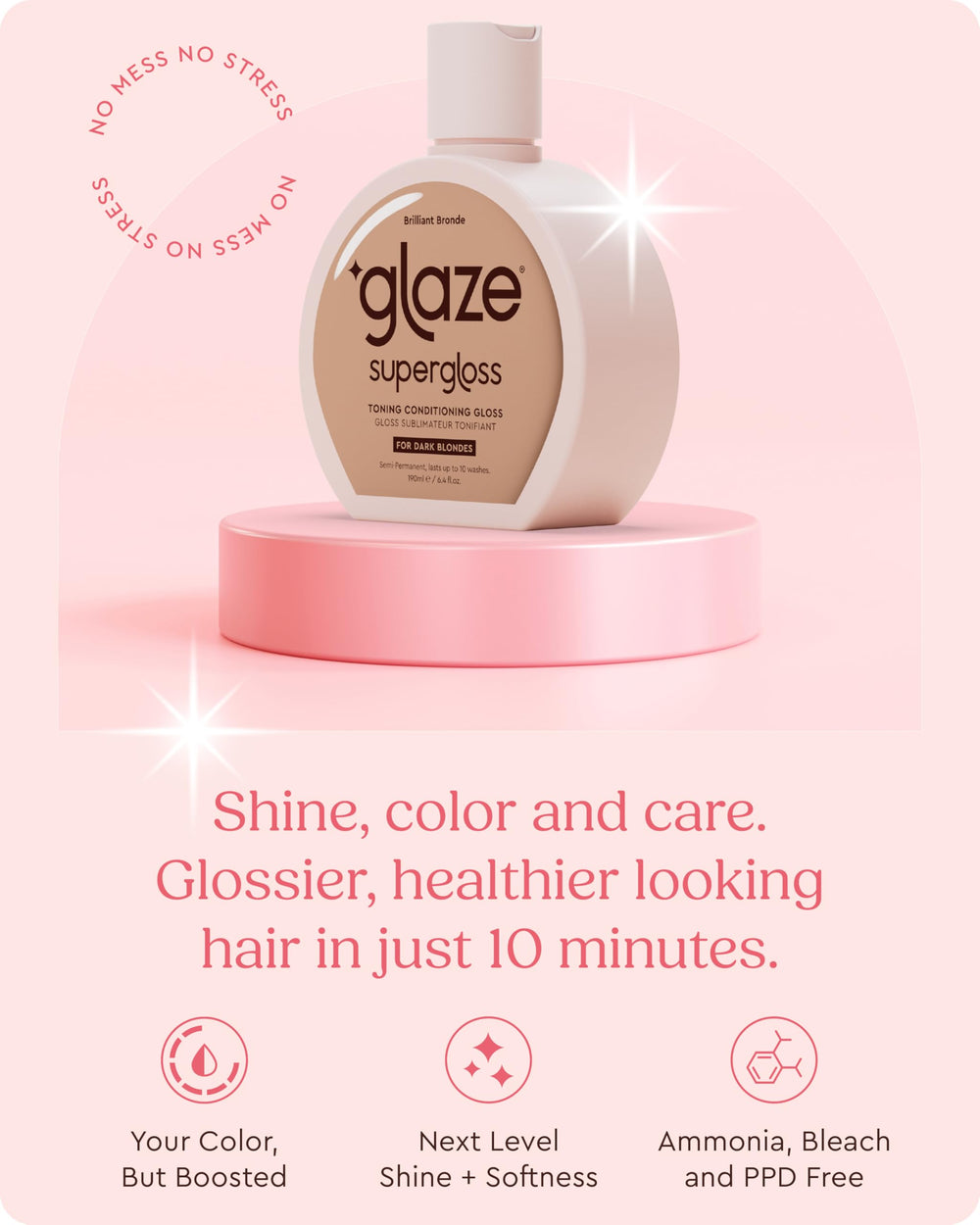 Glaze Supergloss – fini couleur riche dépose le pigment en surface