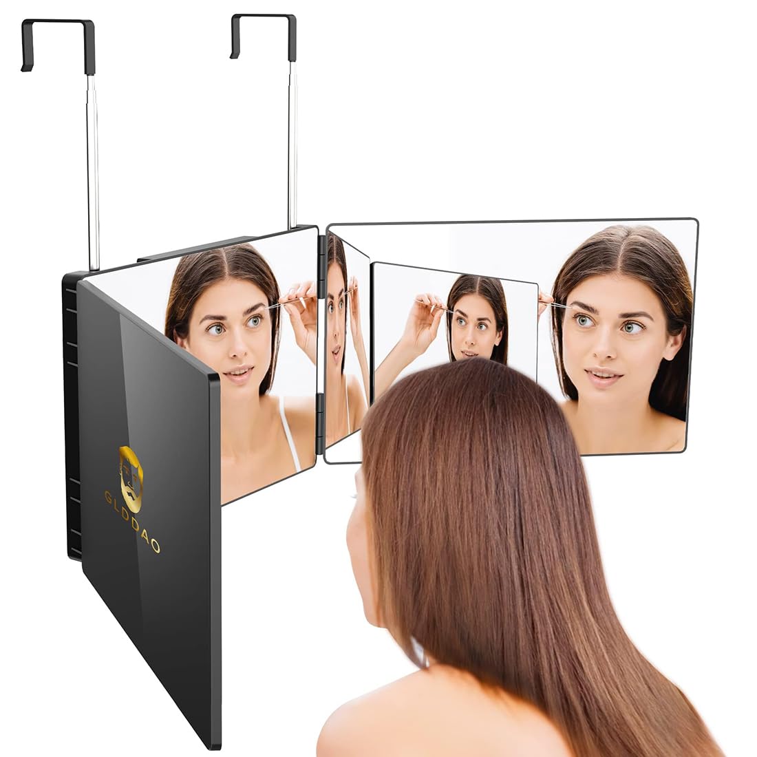 GLDDAO Miroir 360 pour coiffure, vue complète sans angle mort
