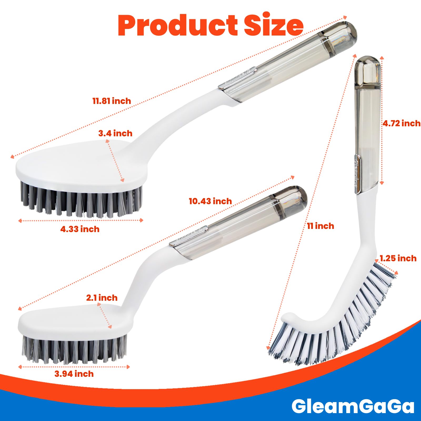 GleamGaGa brosse salle bains grande poils denses protège surfaces sans rayures