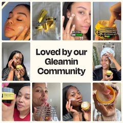 Gleamin crème-visage appliquée matin et soir, routine efficace.