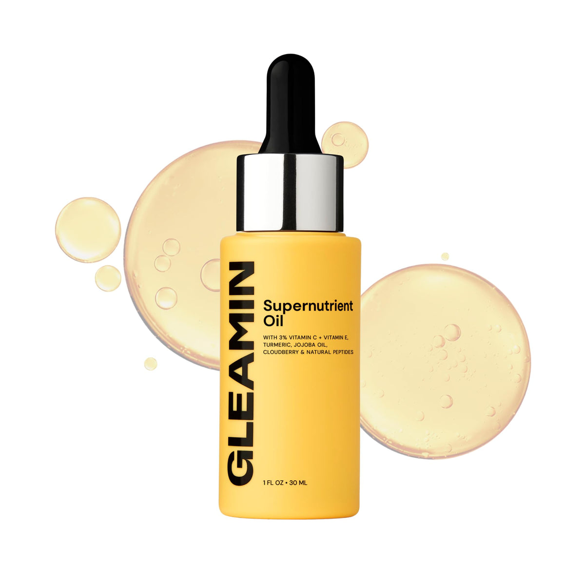 Gleamin huile visage vitamine C et E pour un éclat lumineux durable