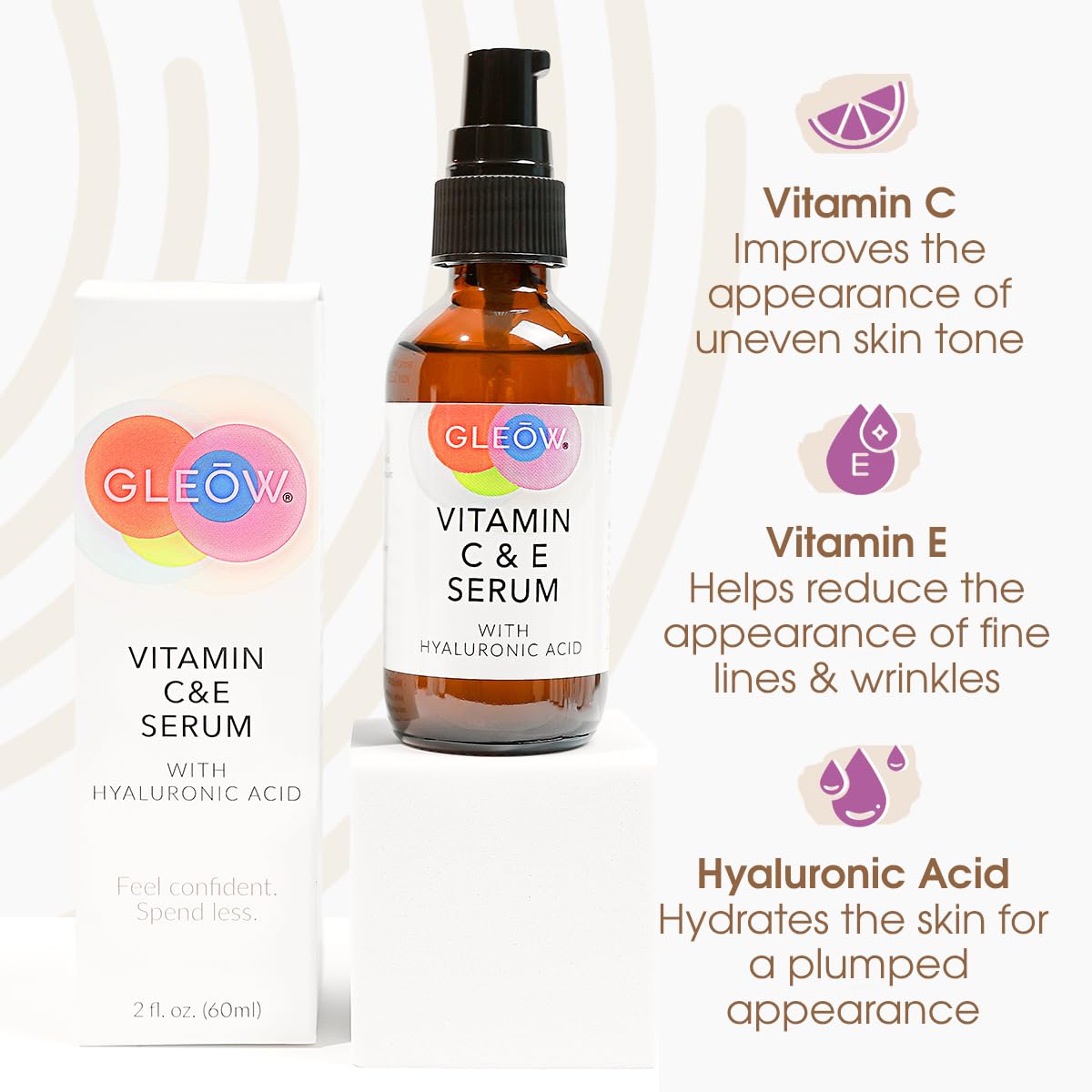 GLEOW sérum vitamine C formule propre sans parabènes ni sulfates
